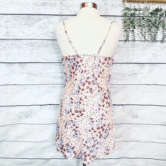 3/$22🩶 Lola Grace Multicolor Floral Sleeveless Satin Dress Sleeveless Cute M - Picture 6 of 9